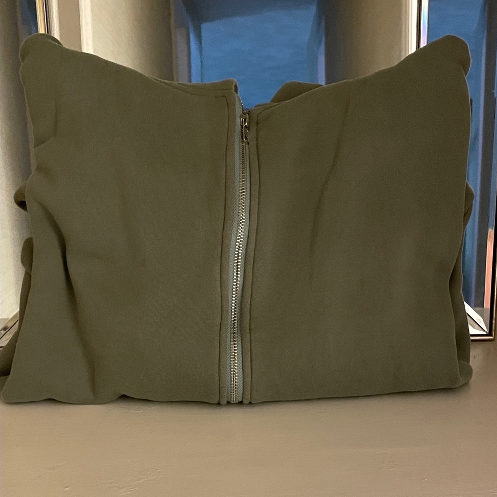 Olive Green Zip-Up Jacket
